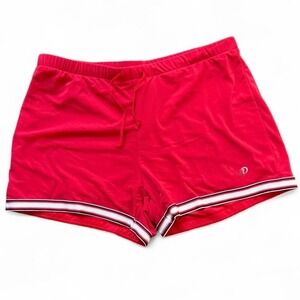 Vintage Y2K Tommy Jeans Red Athletic Shorts | High Rise |